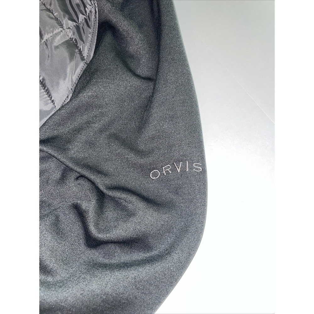Orvis Quilted Jacket L Large Gray Classic Collection Full Zip Great Condition - Picture 2 of 15